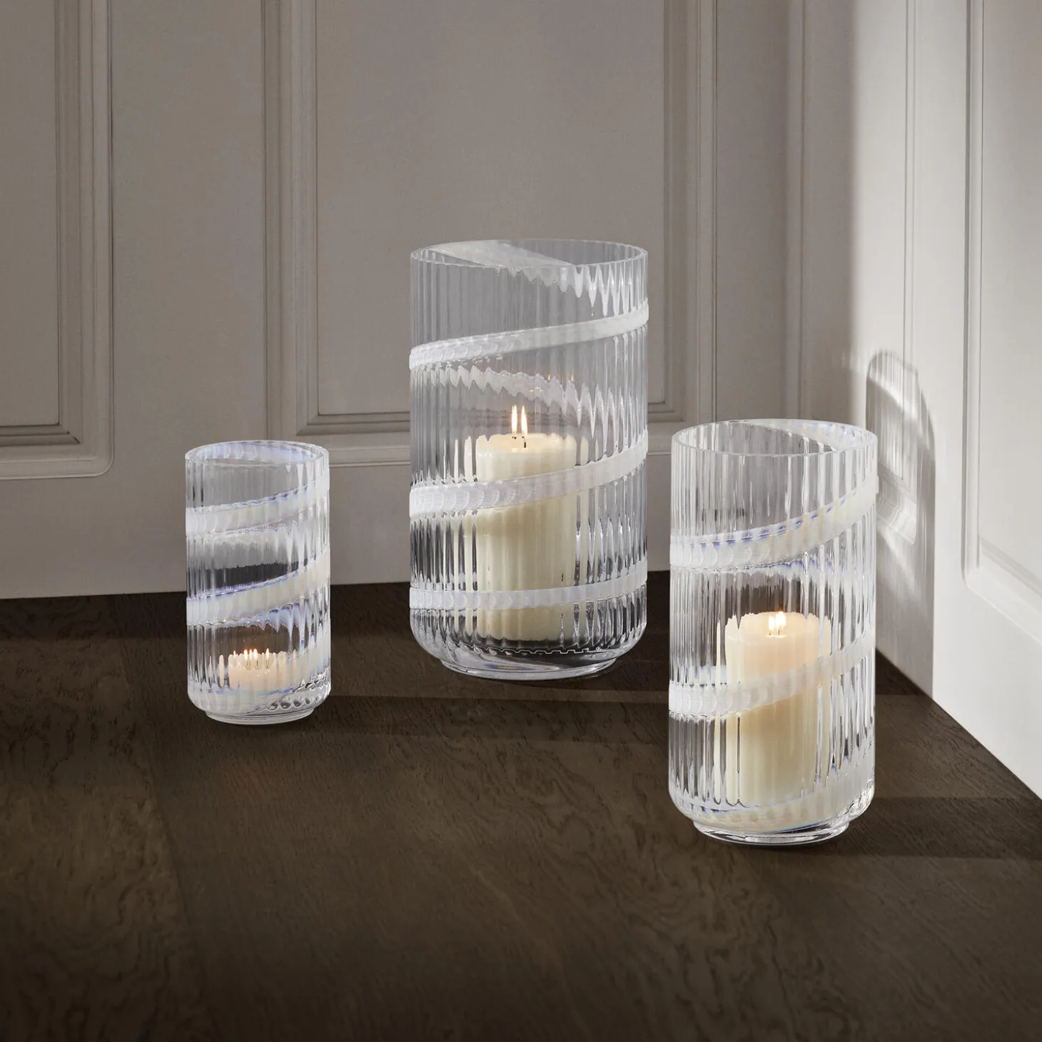 Lyngby Vase, swirl hvid