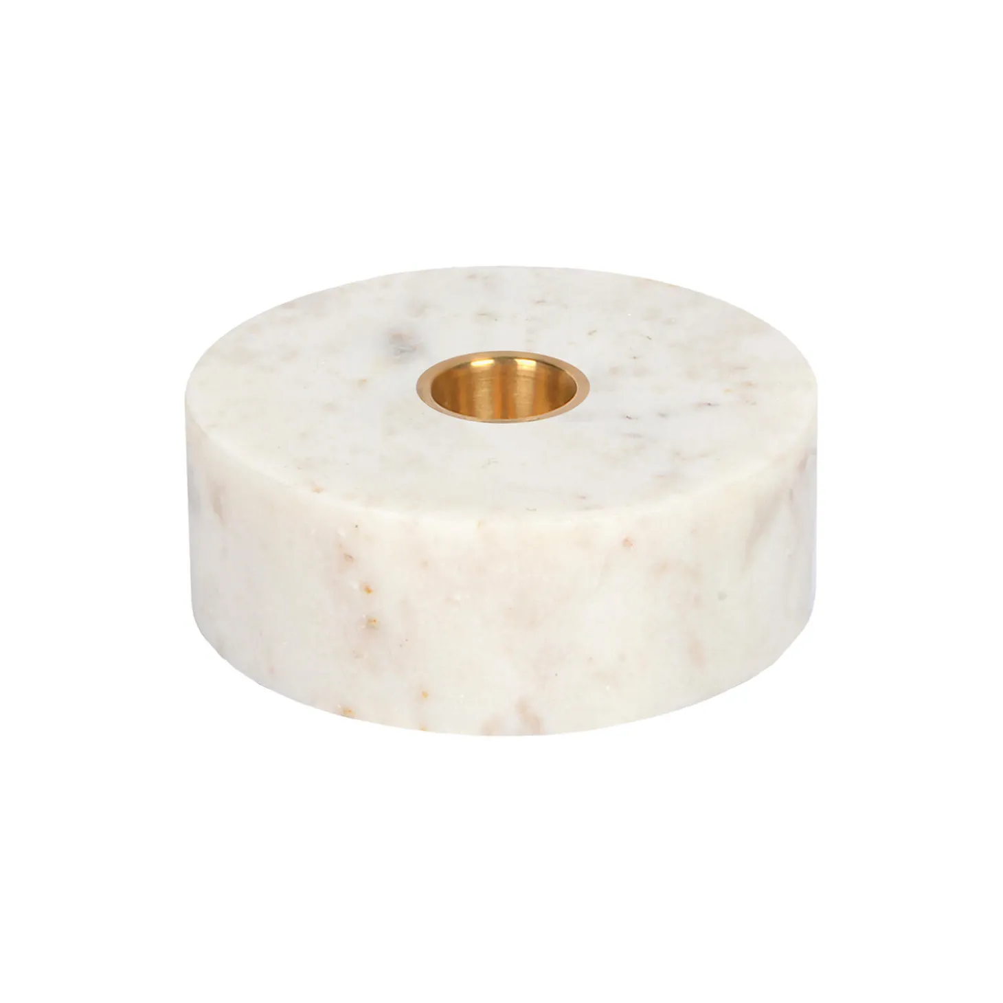 Marble base Candleholder, white
