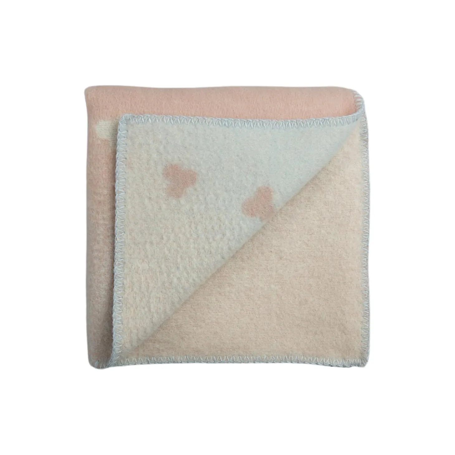 MELVIN Half Size Throw, light pink/light blue