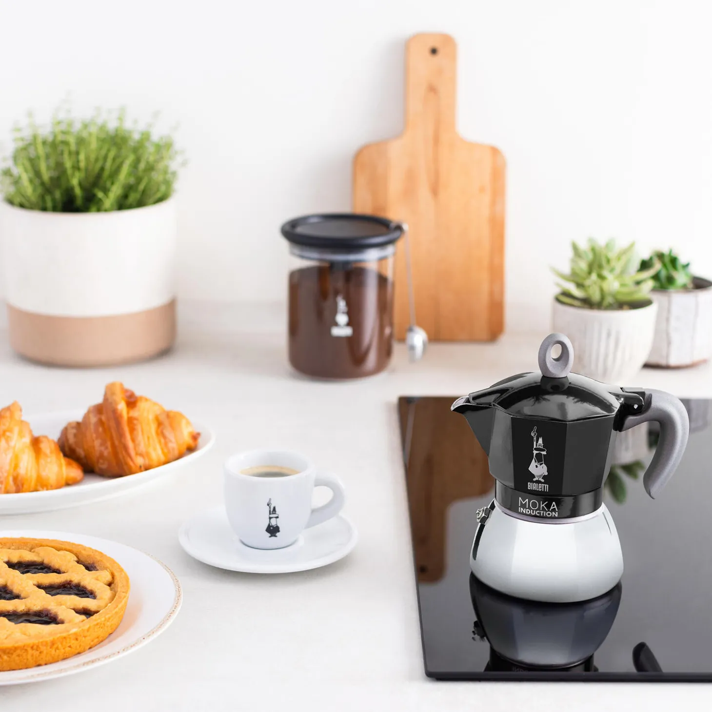 Moka espressokande til induktion, 6 kopper