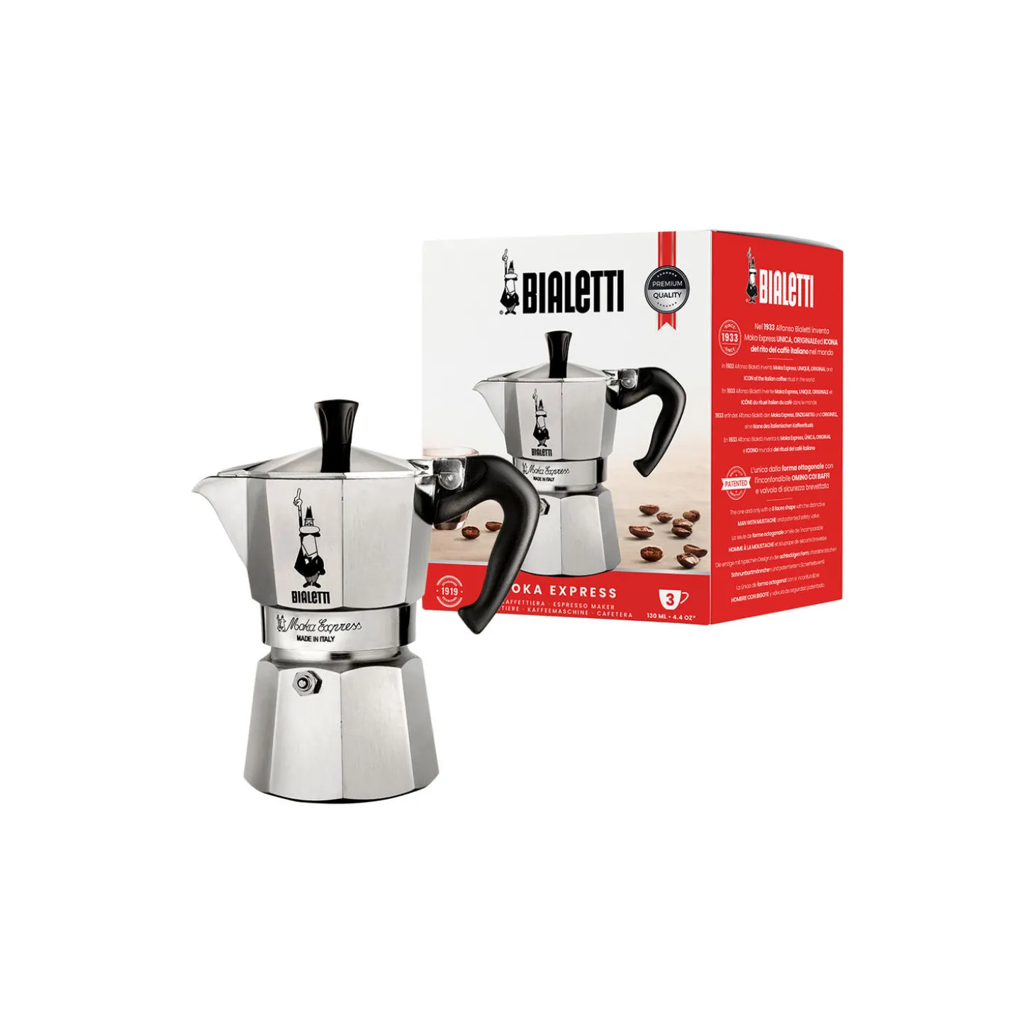 Moka Express espressokande, 3 kopper