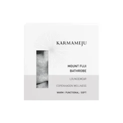MOUNT FUJI fleece bathrobe, light grey