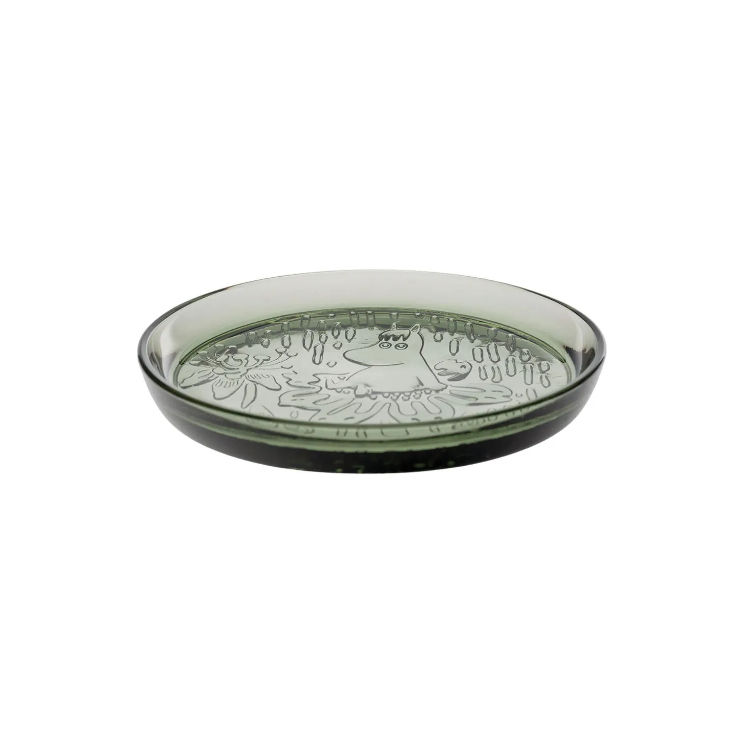 Mumi glastallerken Ø 17 cm, pine green