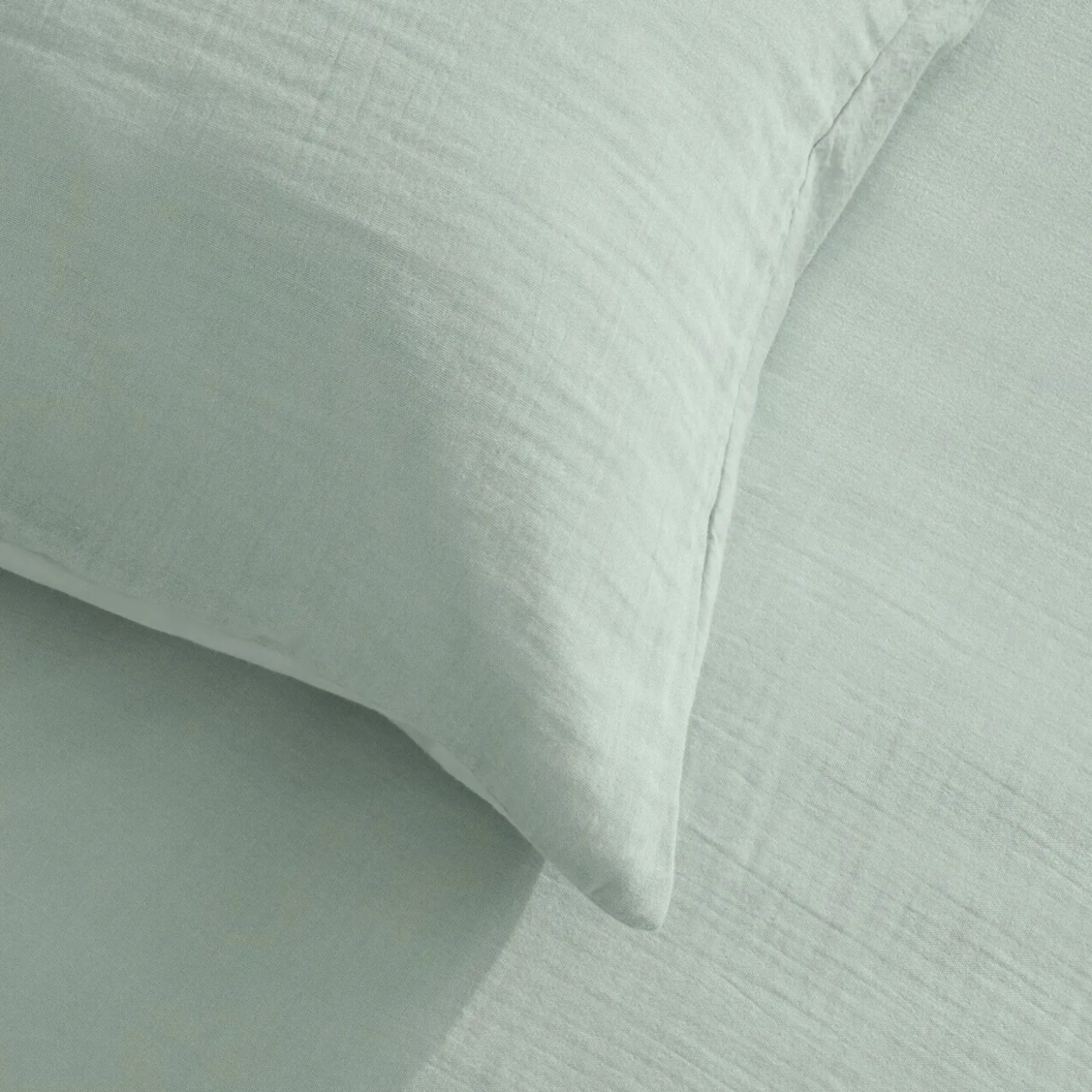 Muslin sengesæt, reseda grøn