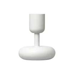 Nappula lysestage, hvid