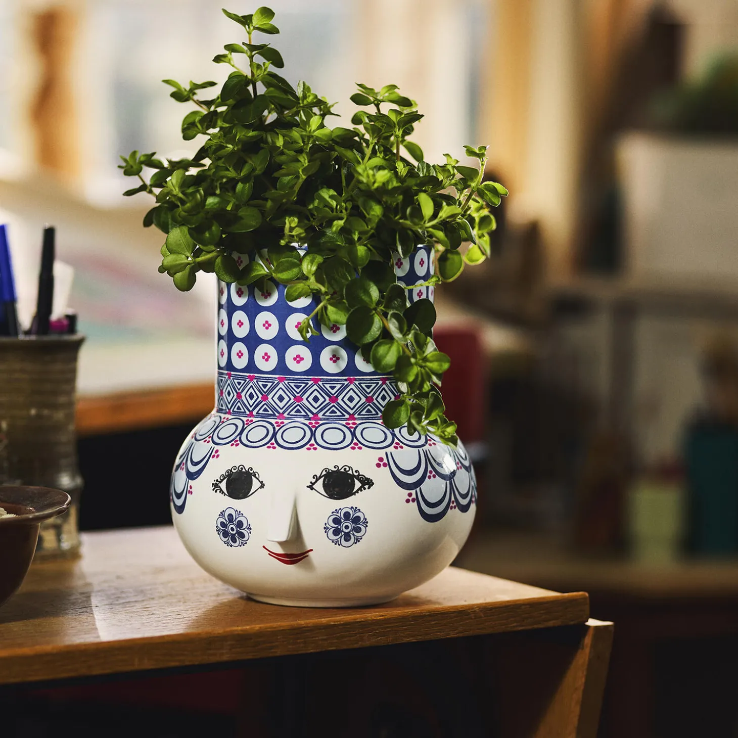 Olga Vase, blå