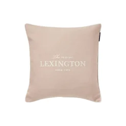 Original Logo Linen/Cotton Cushion Cover, beige/white