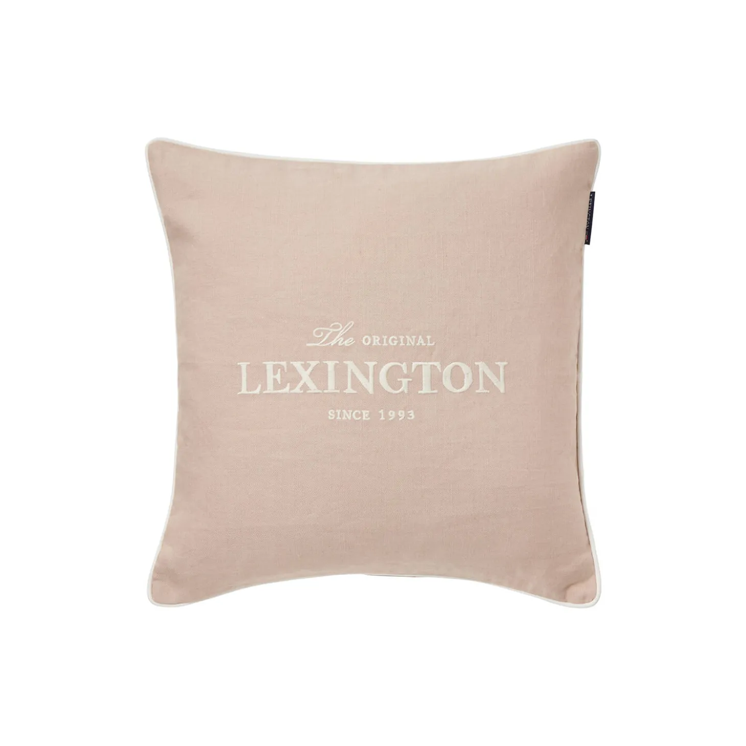 Original Logo Linen/Cotton Cushion Cover, beige/white