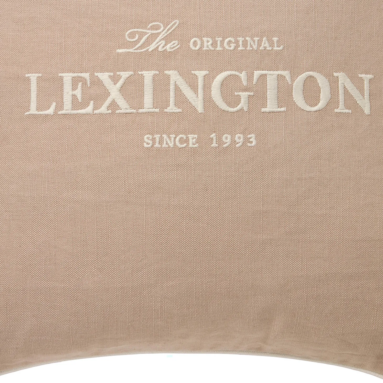 Original Logo Linen/Cotton Cushion Cover, beige/white