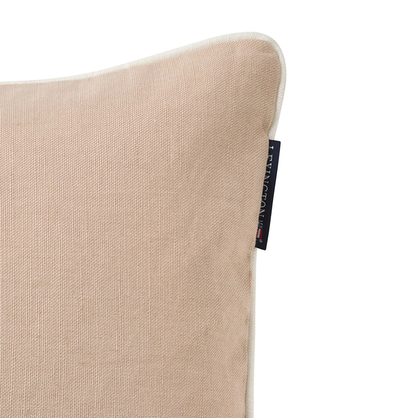 Original Logo Linen/Cotton Cushion Cover, beige/white