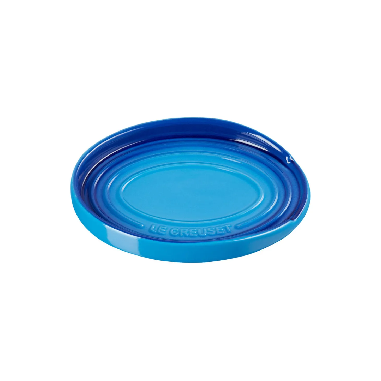 Oval grydeskeholder, azure blue