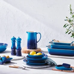 Oval grydeskeholder, azure blue