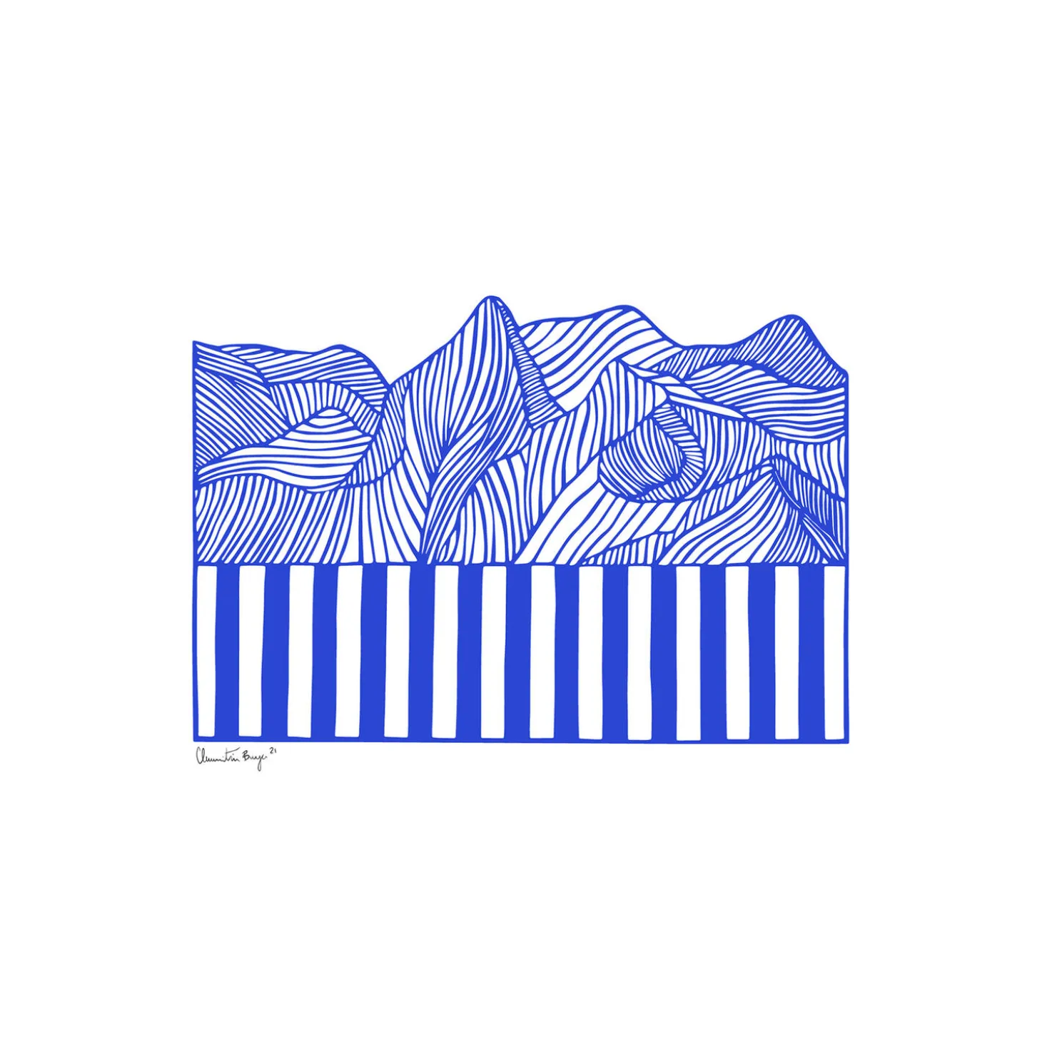 Papercut 04, blue