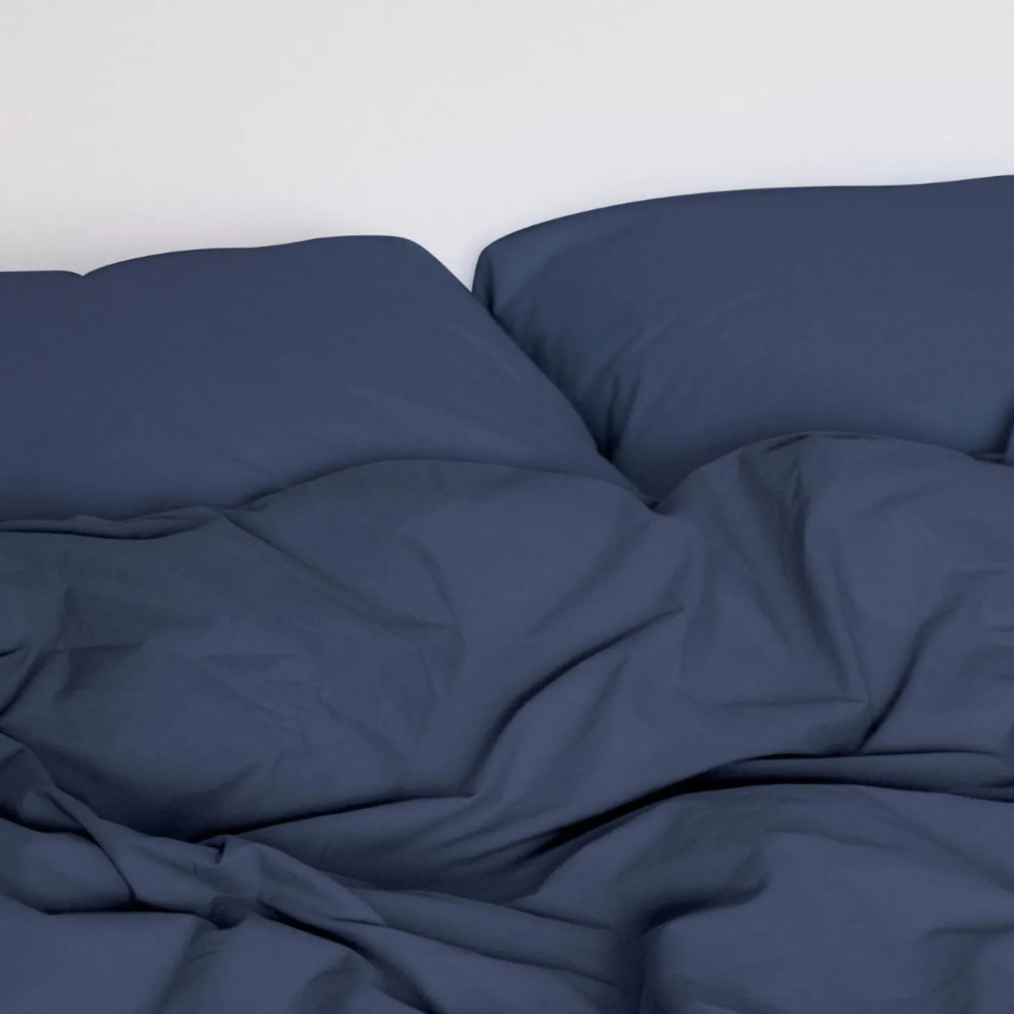 Percale sengesæt, marineblå