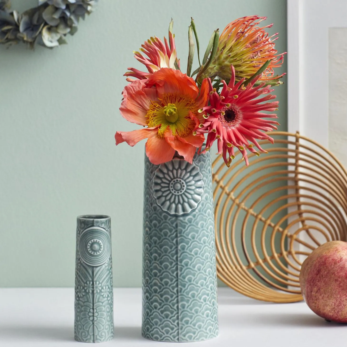 Pipanella Flower Vase, peacock