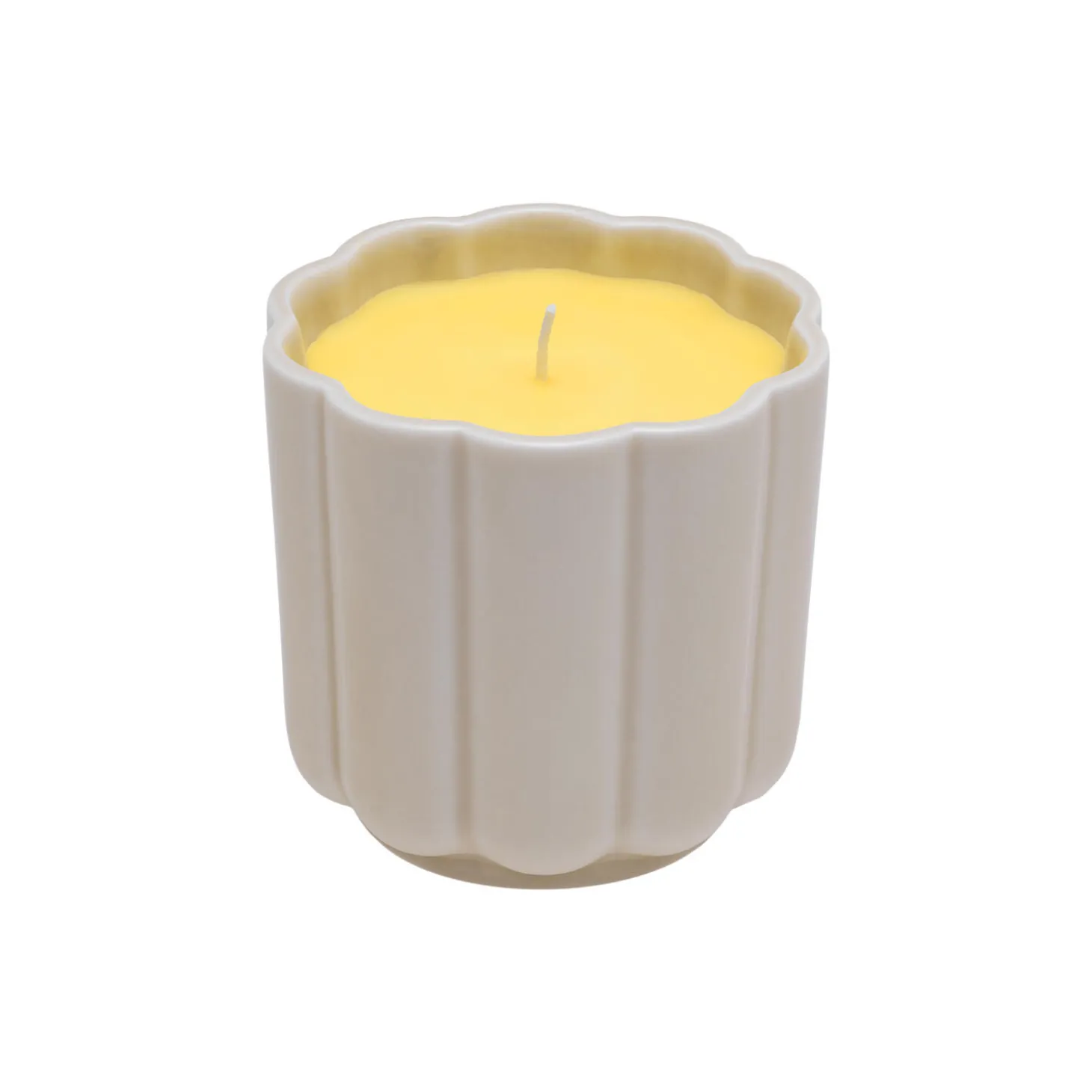 Play lys i rund keramikform, beige/gul