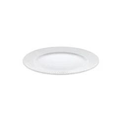Plissé flad tallerken Ø 28 cm, hvid/guld