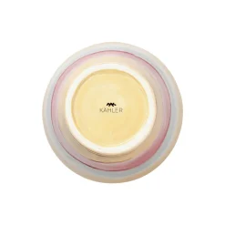 Poppery vase med æble, pink/mint/gul