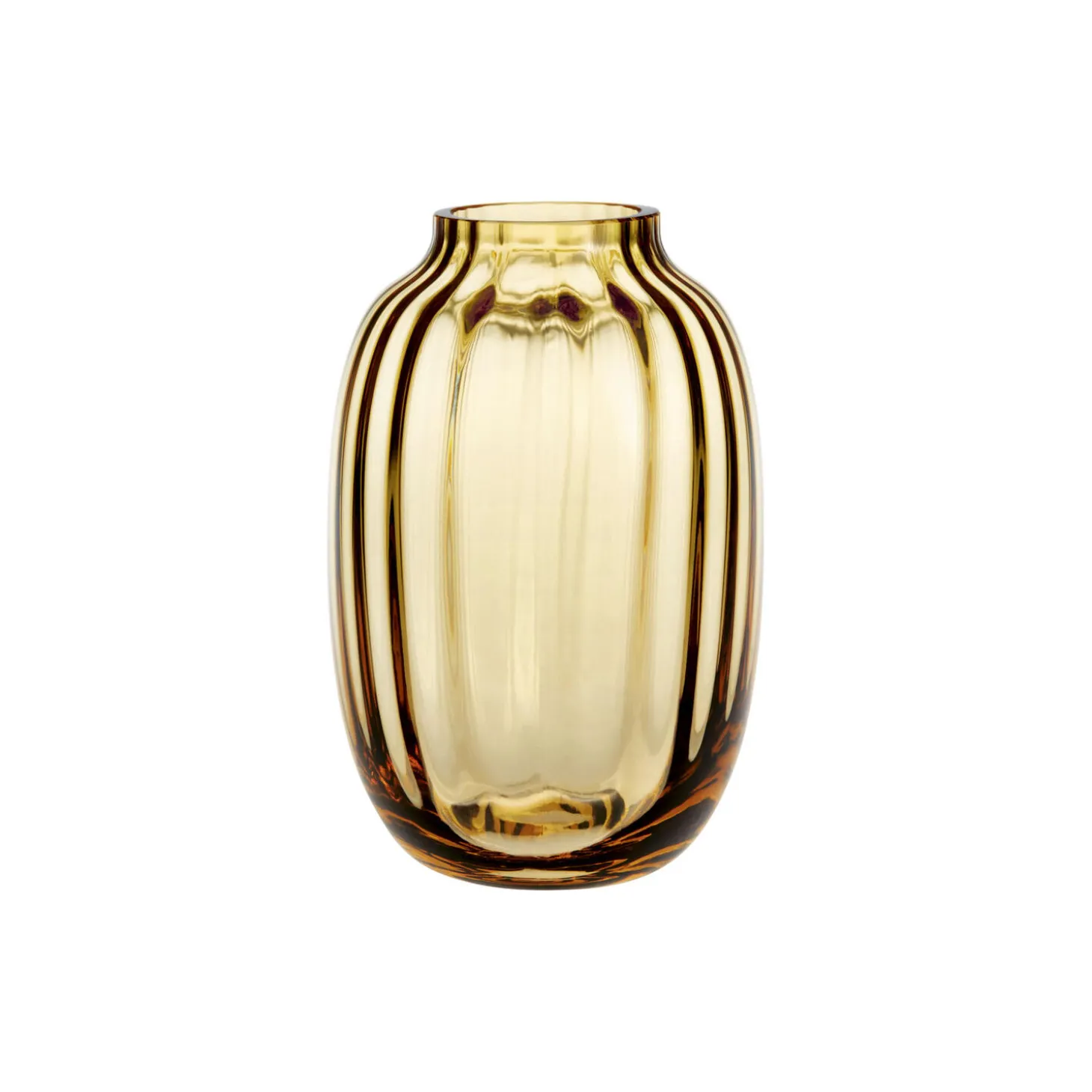 Primula vase, amber