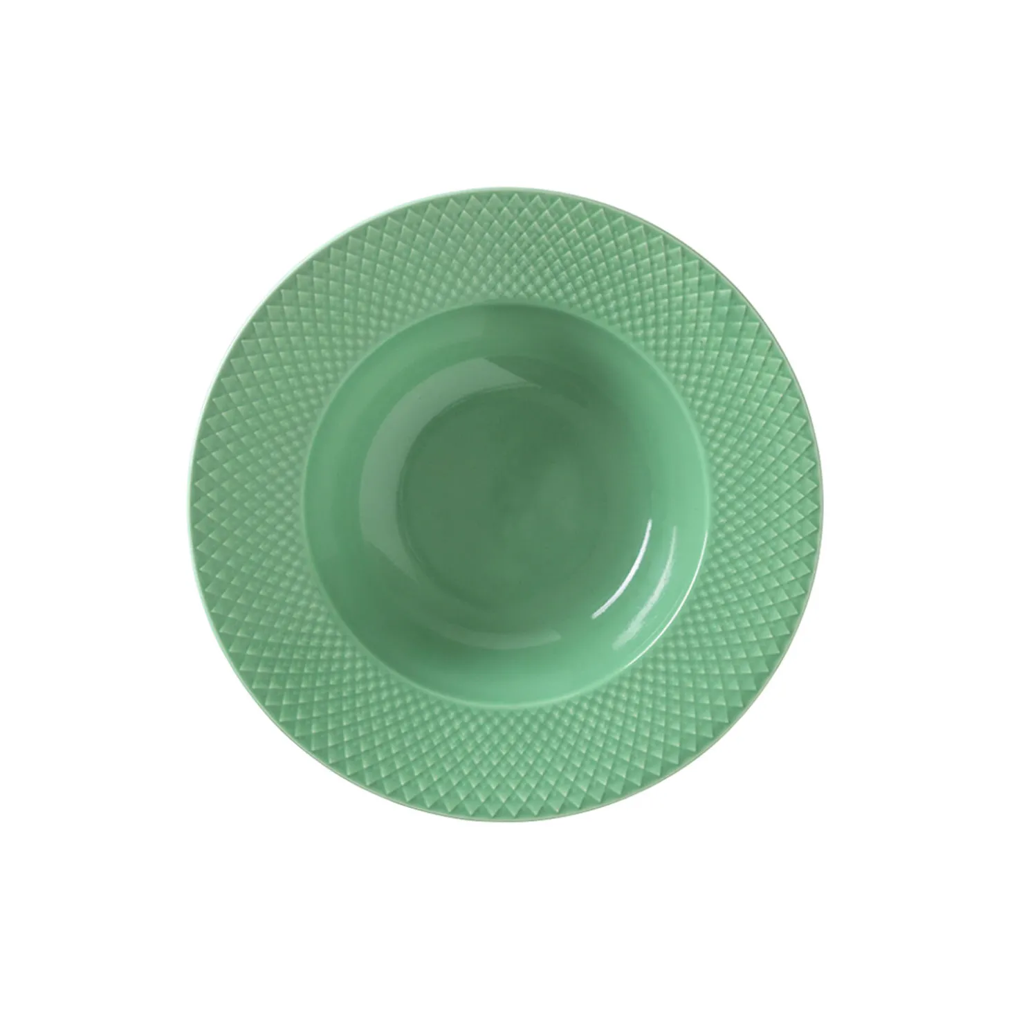 Rhombe Color dyb tallerken Ø 24,5 cm, grøn