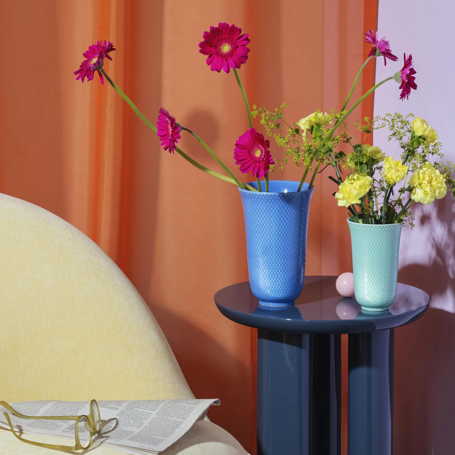 Rhombe Color vase, blå