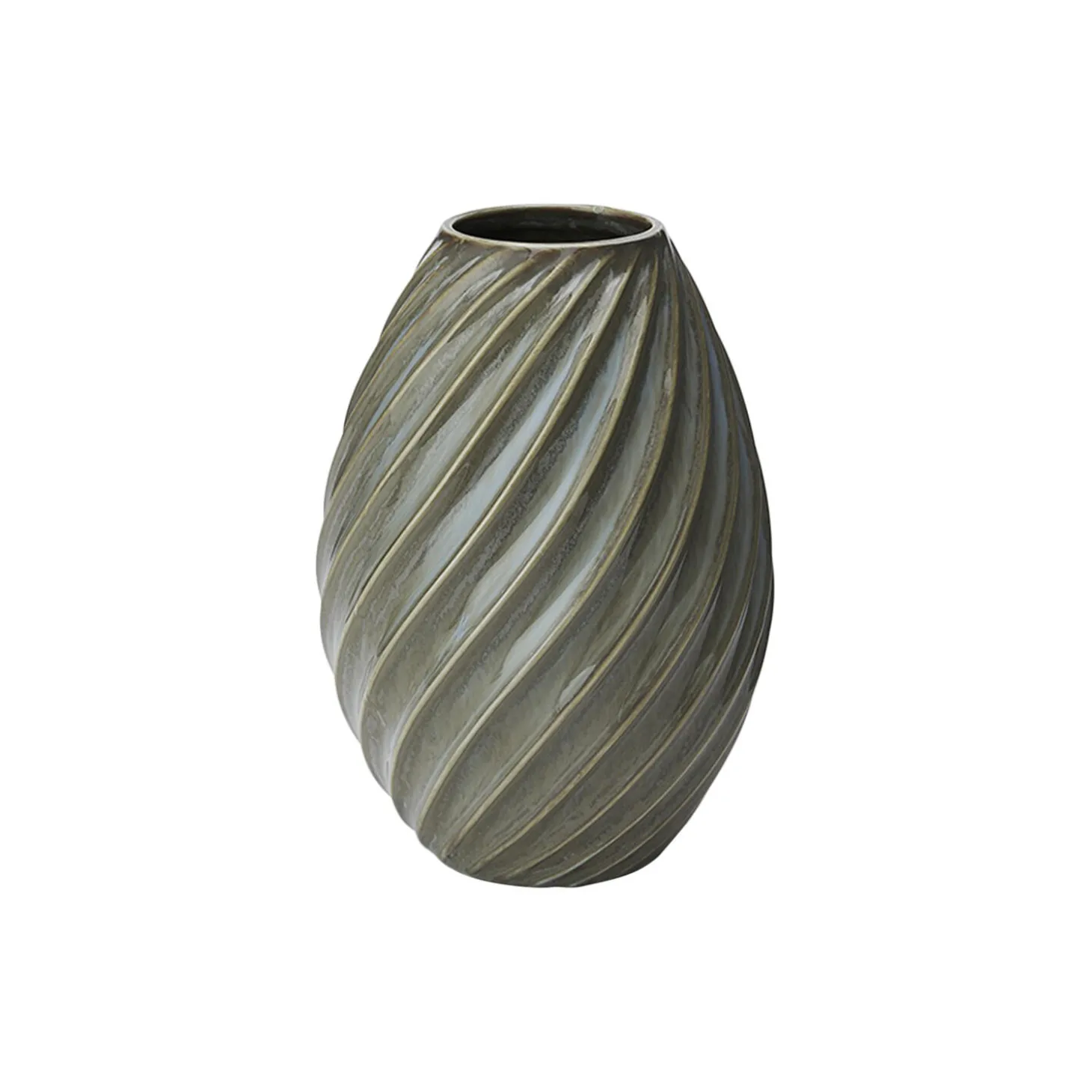 River vase, gråblå