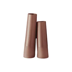 Rørvase 2 rør, terracotta