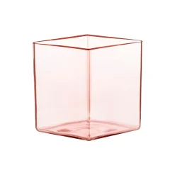 Ruutu vase, salmon pink