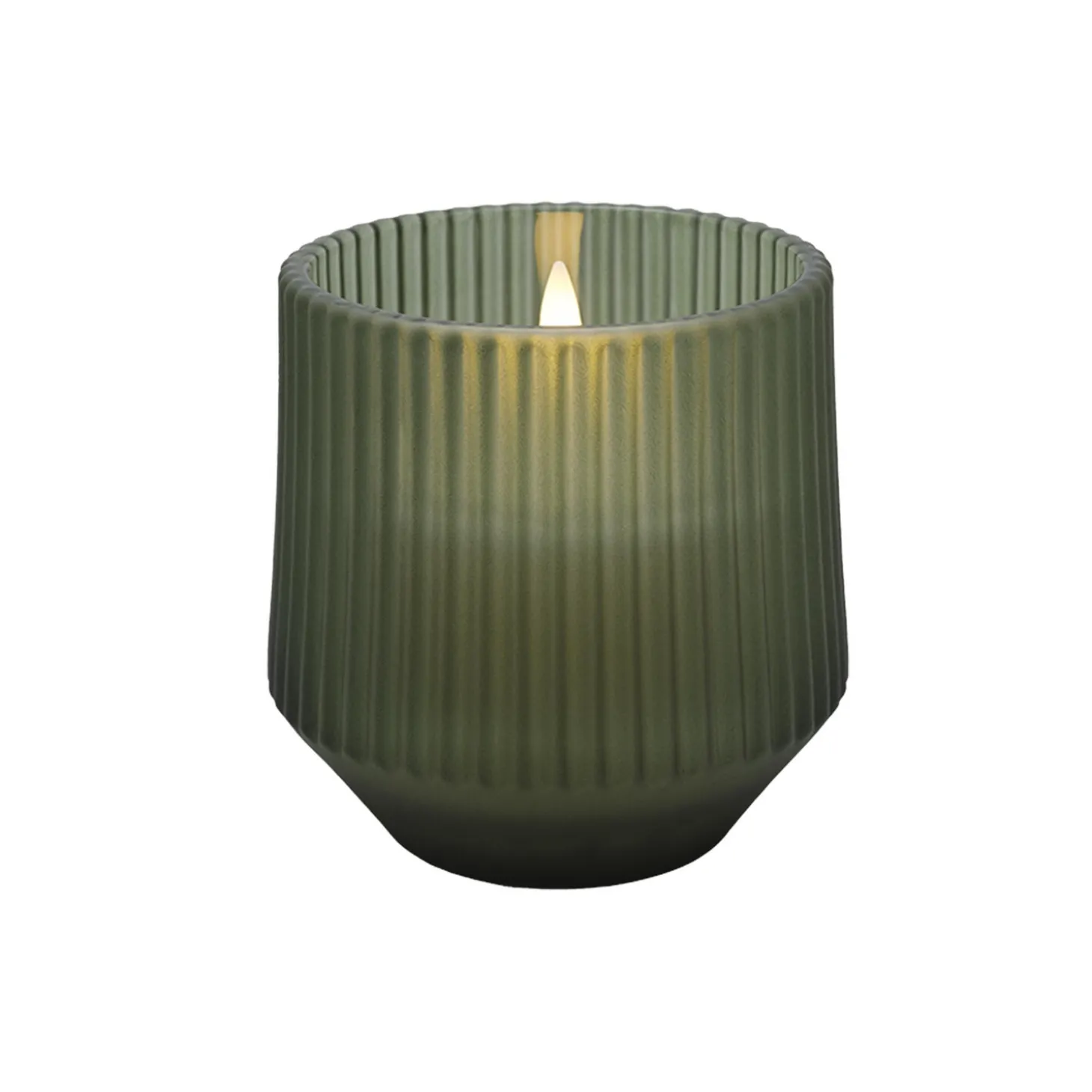 Scented wax glass candle serenity, green