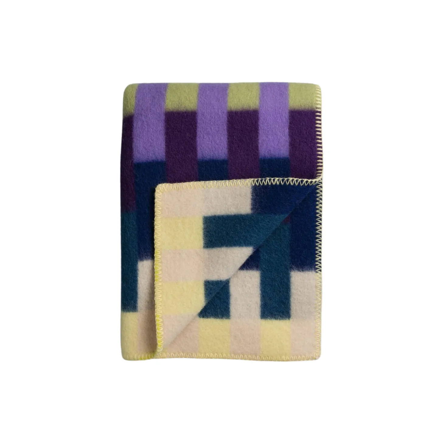 ÅSMUND BOLD Throw, yellow/blue