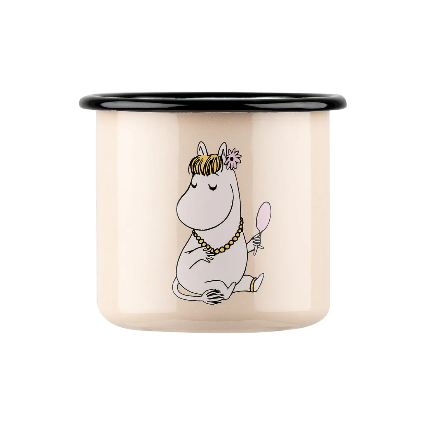 Snorkfrøken emaljekrus, beige