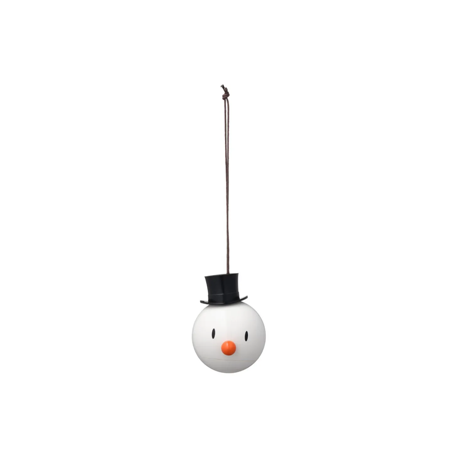 Snowman Ornament 2 pcs, white