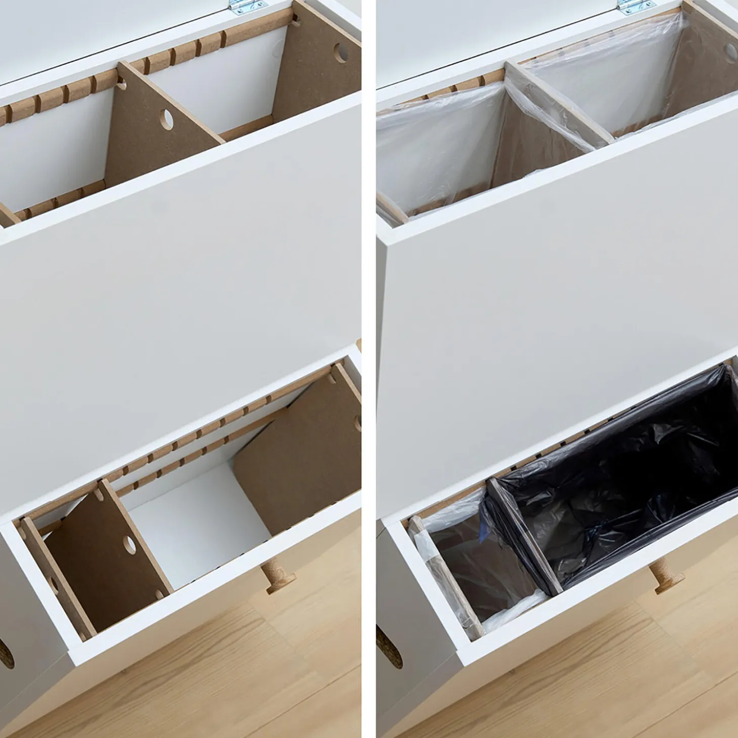 SORTED Premium Tall affaldssortering, white/RAL 9010