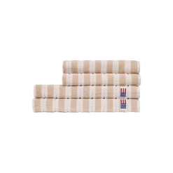 Striped Terry Towel, lt beige/off white