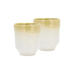 Styles krus 2 stk., gul/creme