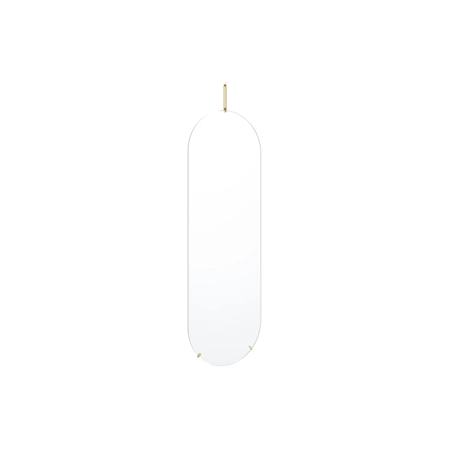 Tall Wall Mirror, brass