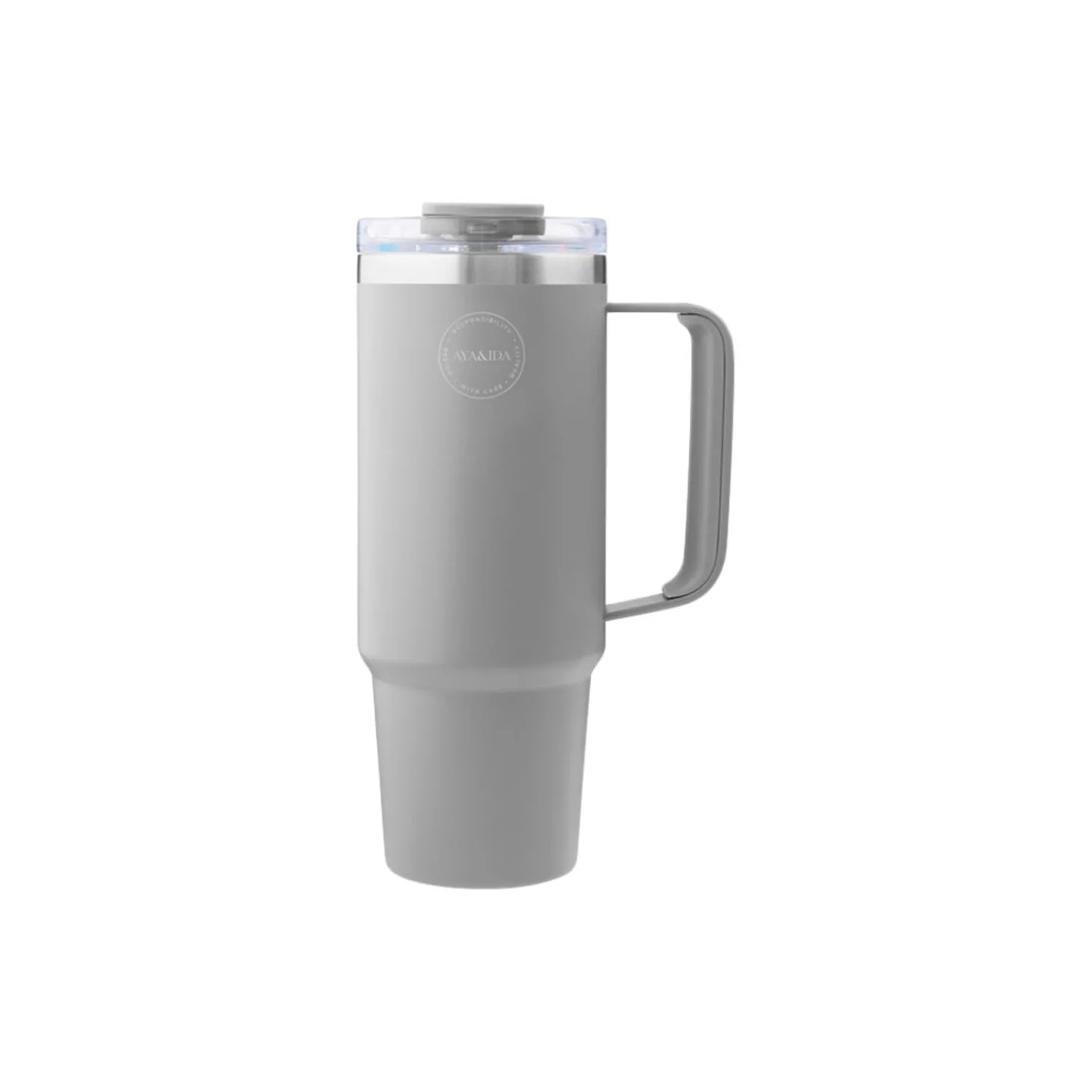 Thermo Cup With Straw, light grey