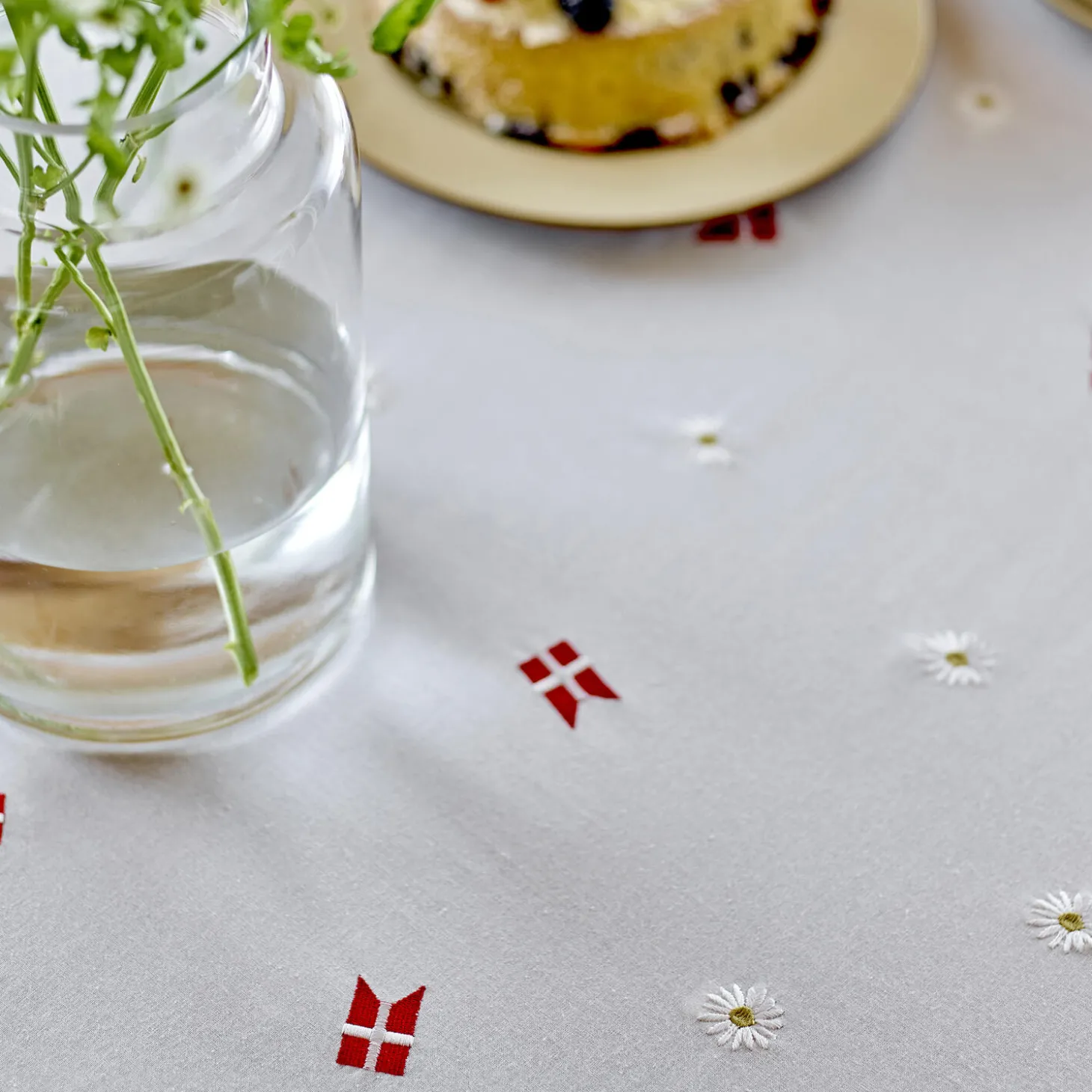 Tillykke stofservietter, white