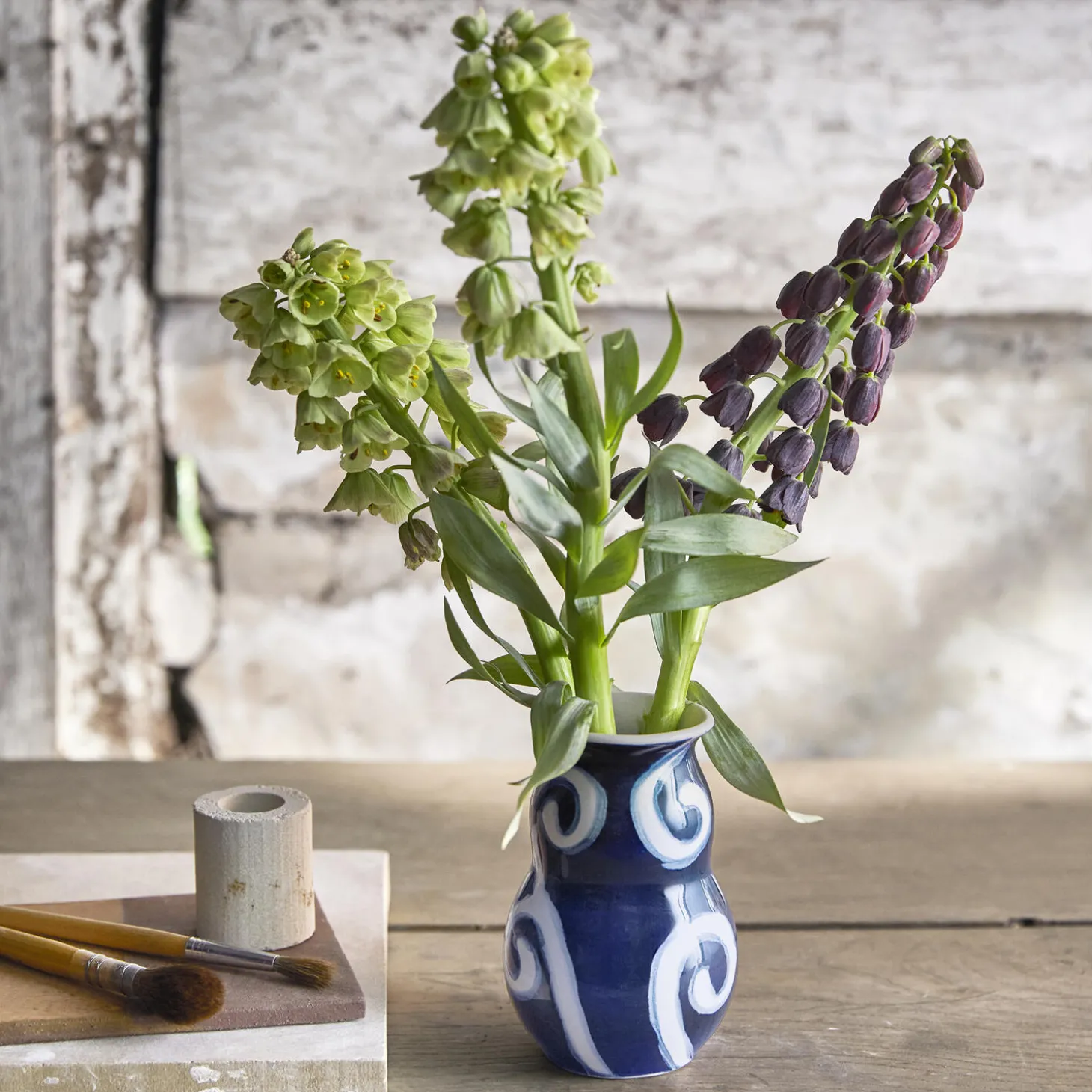 Tulle vase, blå