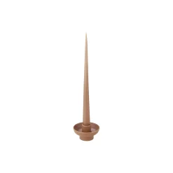 VELA Rund Lysestage S, amber brown