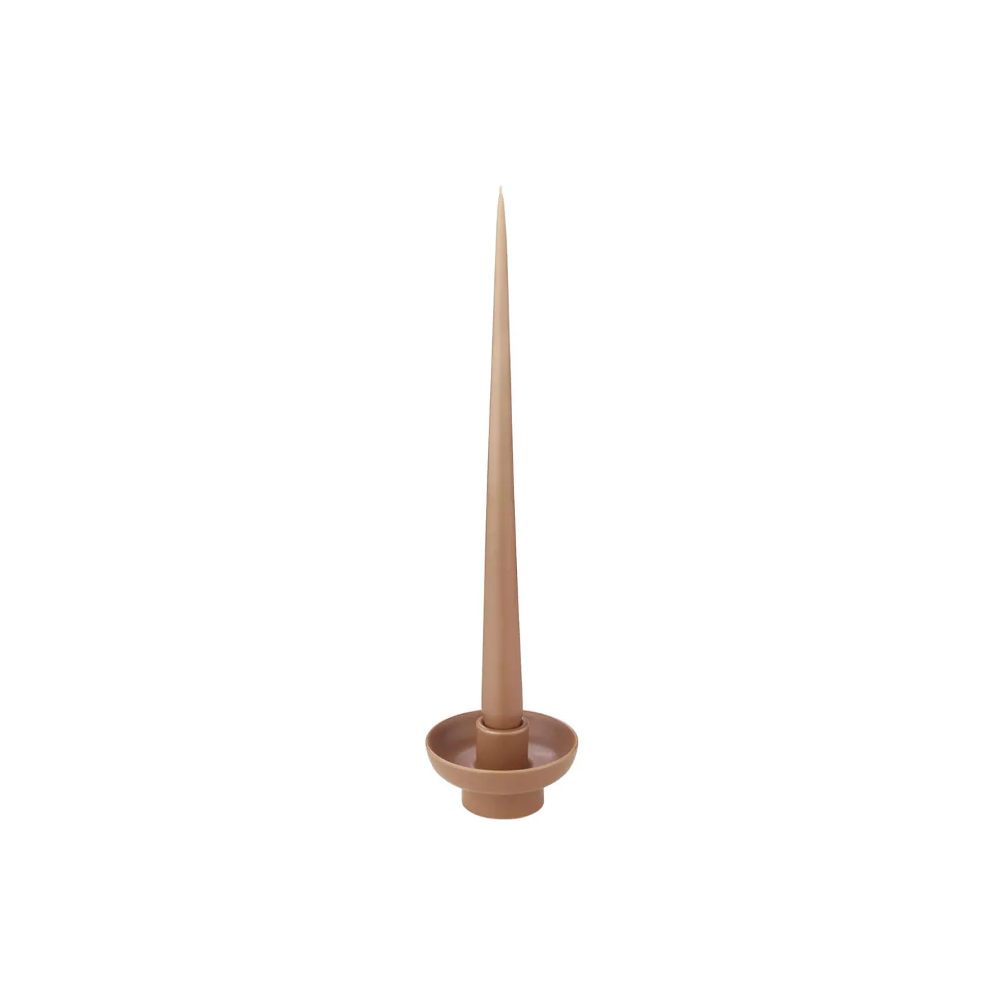 VELA Rund Lysestage S, amber brown