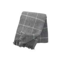 Vinga uld plaid, light grey