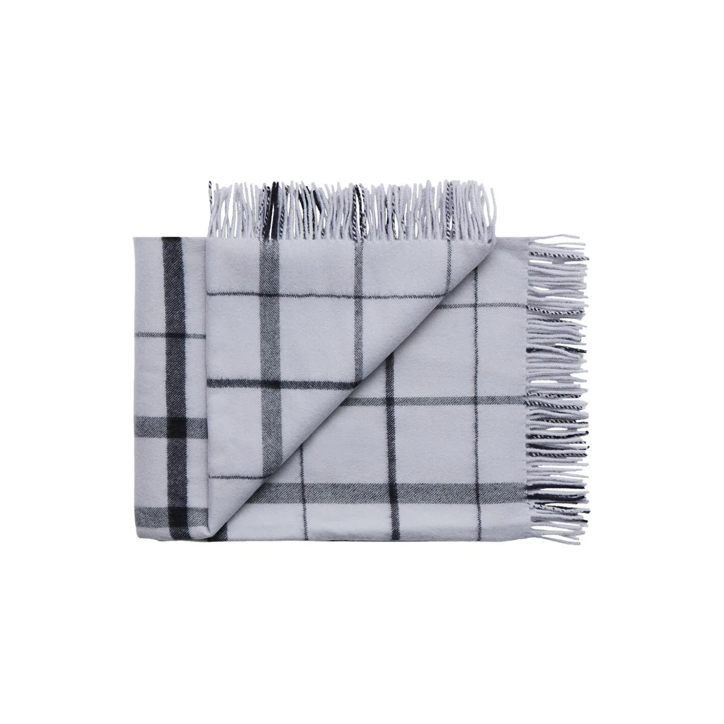 Warp and Weft plaid, 02105 stable - concrete/midnight