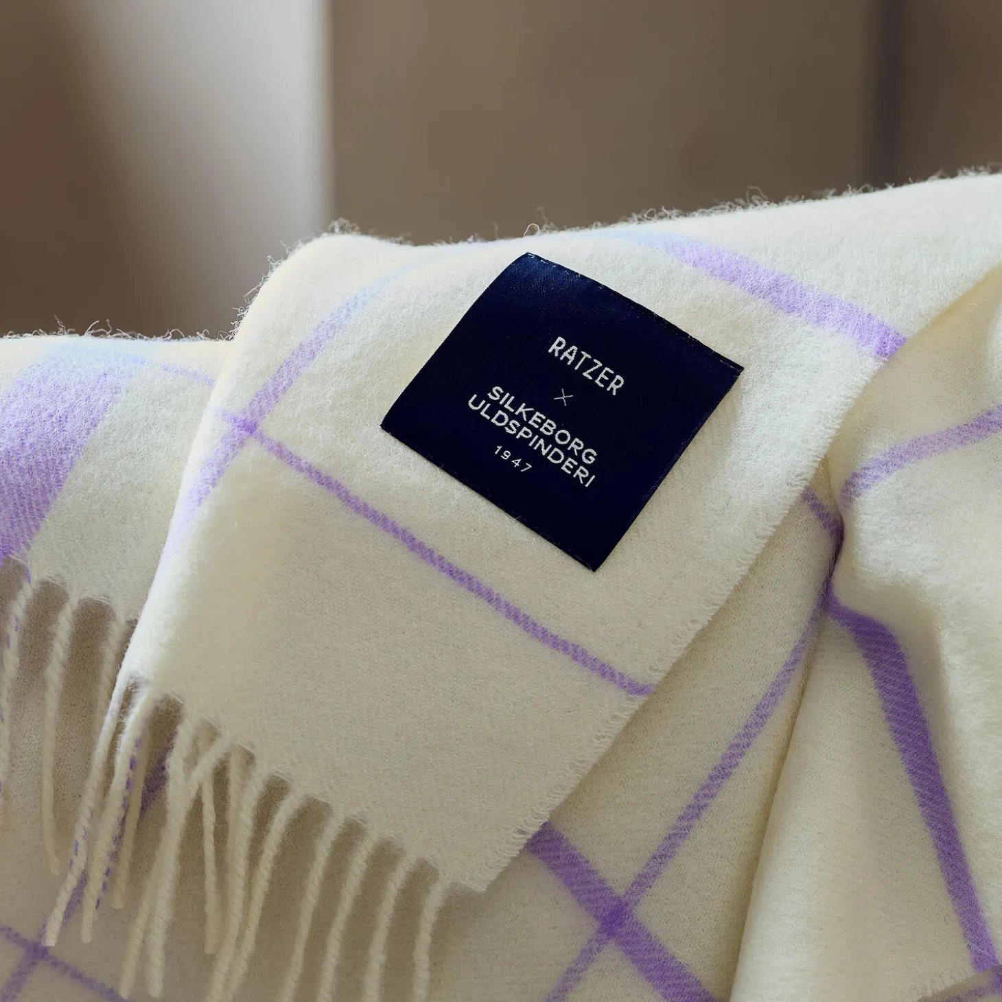 Warp and Weft plaid, 02106 vibrant - raw white/lilac